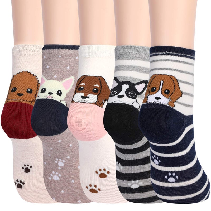 Jeasona Women's Cute Funny Socks Dog Mom Lovers Gifts for Women - Image 1
